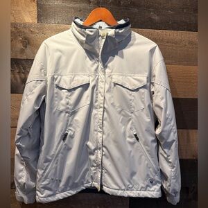 ladies, large Columbia Ski jacket White/Lt Blue
